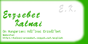 erzsebet kalnai business card